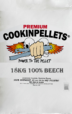 18kg Premium 100% Beech CookinPellets® Bulk bag