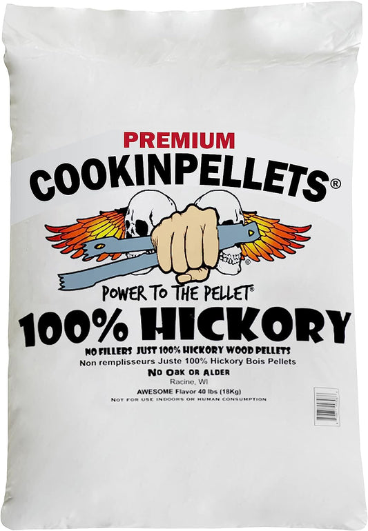 18kg Premium 100% HICKORY CookinPellets® Bulk Bag