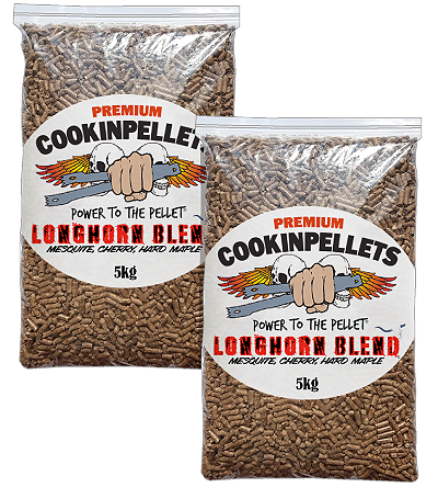 10kg Premium Texan LONGHORN Mesquite CookinPellets® (2 x 5kg)