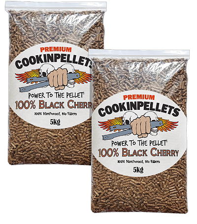 10kg Premium 100% Black Cherry CookinPellets® Resealable Pack (2 x 5kg)