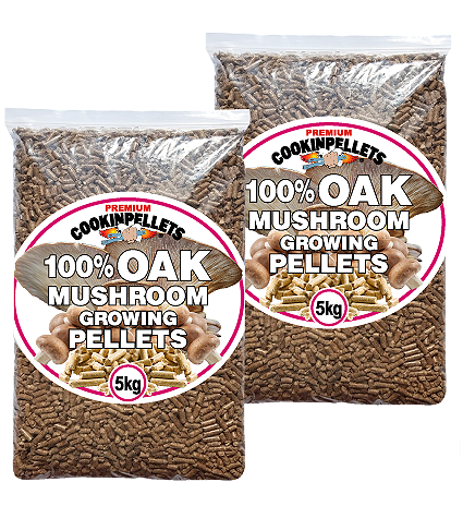 10kg Premium 100% Oak Mushroom Growing Pellets (2 x 5kg)